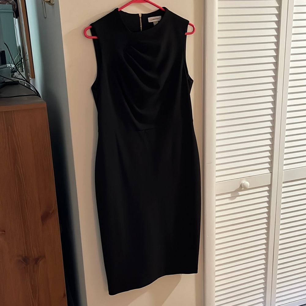 Calvin Klein black sheath dress size 10